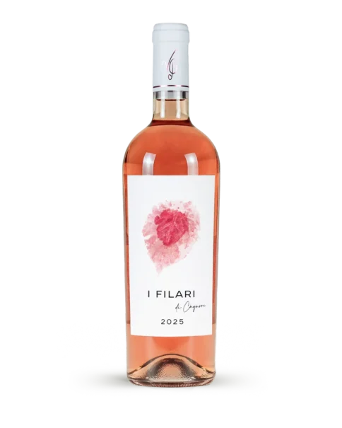<span style="color: #df686b;" class="font-cagnore1">I FILARI </span> <span style="color: #df686b;" class="font-cagnore2">di Càgnore</span><br><span class="tipovino">Marche Rosato IGT<br>2025</span>